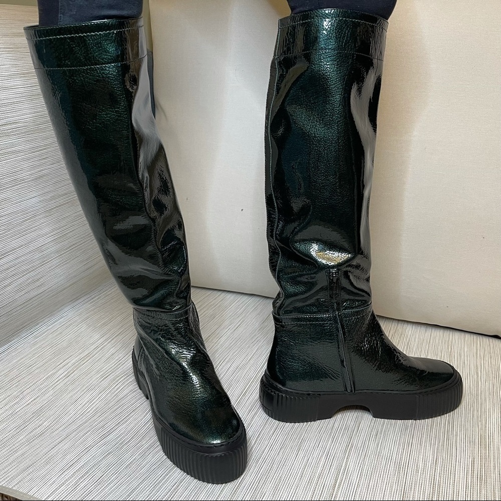 agl patent leather boots